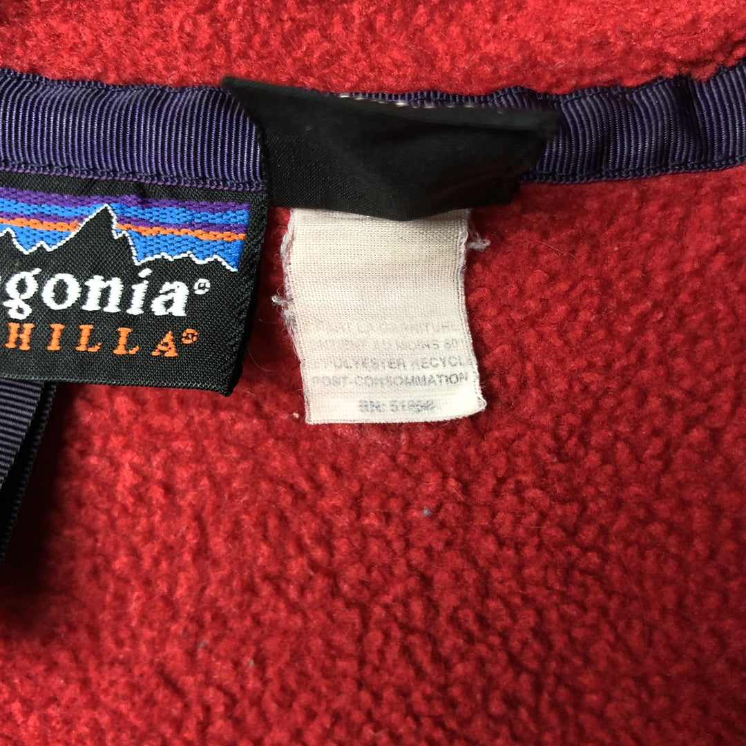 90s-00'S Patagonia Synchilla Half-Snap Fleece Pullover, Men's Size L unclear red type Vintage Second Hand