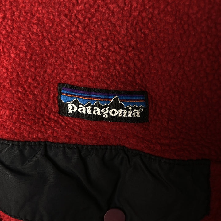 90s-00'S Patagonia Synchilla Half-Snap Fleece Pullover, Men's Size L unclear red type Vintage Second Hand