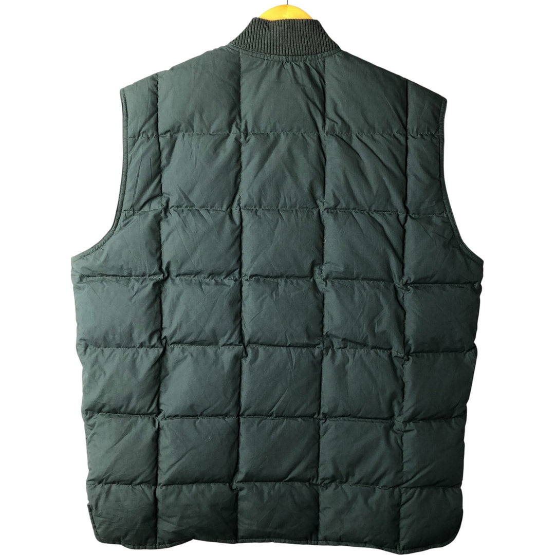 Vintage 1970s-1980'S Eddie Bauer reversible Canadian goose down vest with black tag, size L, men's polyester Beige type Vintage Second Hand