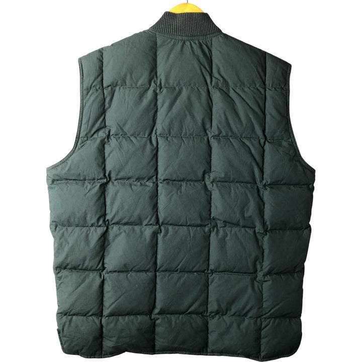 Vintage 1970s-1980'S Eddie Bauer reversible Canadian goose down vest with black tag, size L, men's polyester Beige type Vintage Second Hand