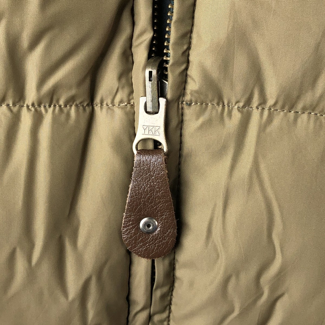 Vintage 1970s-1980'S Eddie Bauer reversible Canadian goose down vest with black tag, size L, men's polyester Beige type Vintage Second Hand