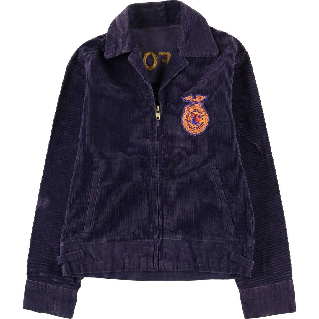 American National Agricultural School FFA Farmers Corduroy Jacket, Women's, Size M unclear navy blue type Vintage Second Hand