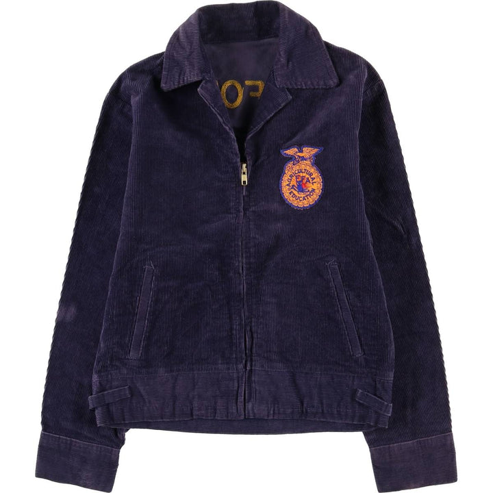 American National Agricultural School FFA Farmers Corduroy Jacket, Women's, Size M unclear navy blue type Vintage Second Hand