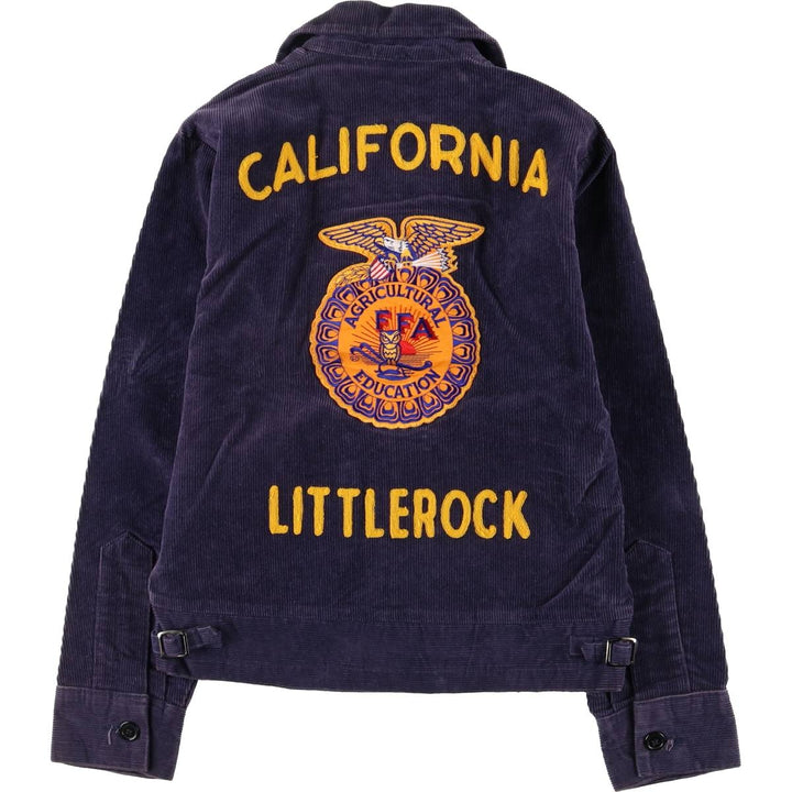 American National Agricultural School FFA Farmers Corduroy Jacket, Women's, Size M unclear navy blue type Vintage Second Hand