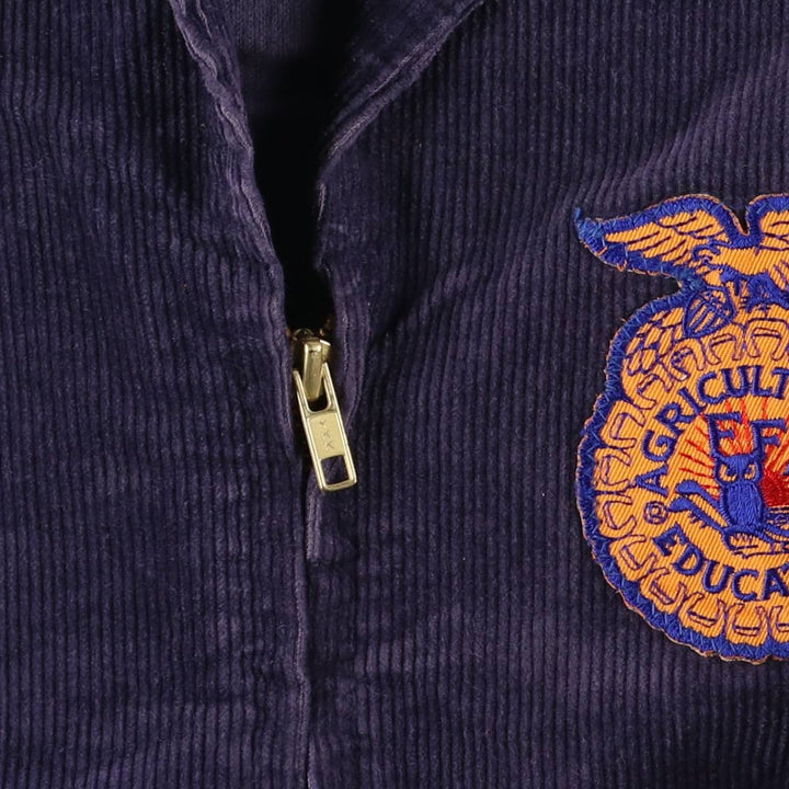 American National Agricultural School FFA Farmers Corduroy Jacket, Women's, Size M unclear navy blue type Vintage Second Hand