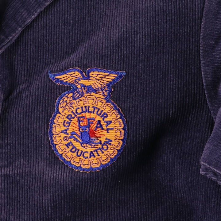 American National Agricultural School FFA Farmers Corduroy Jacket, Women's, Size M unclear navy blue type Vintage Second Hand