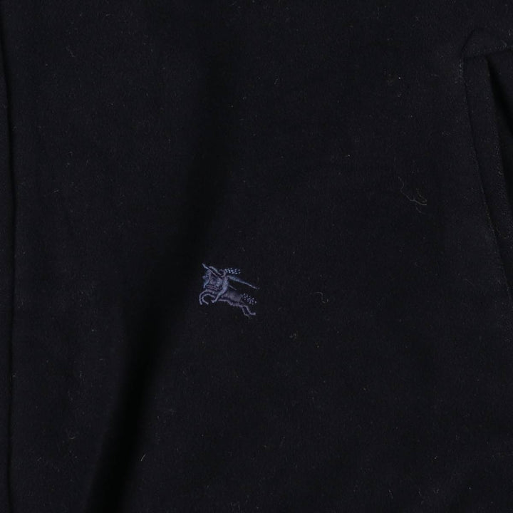 Burberry's wool blouson, men's size L unclear navy blue type Vintage Second Hand