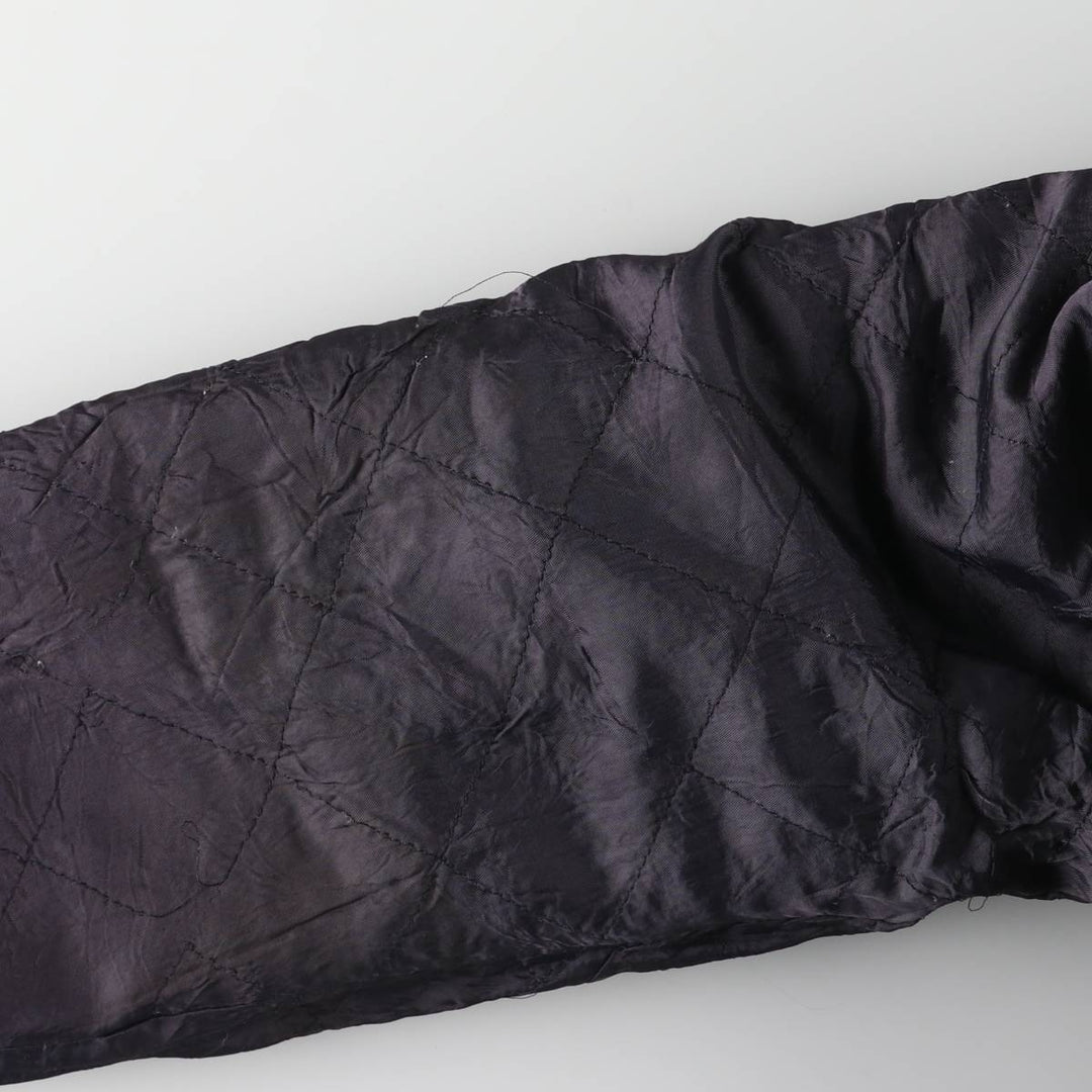 Burberry's wool blouson, men's size L unclear navy blue type Vintage Second Hand