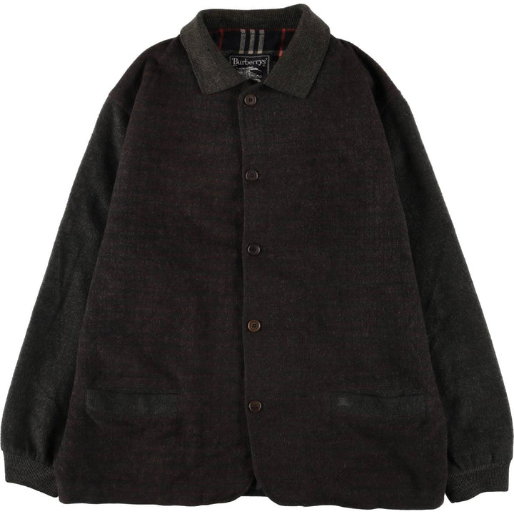 Burberry's Check Pattern Wool Jacket, Men's XL unclear Khaki type Vintage Second Hand