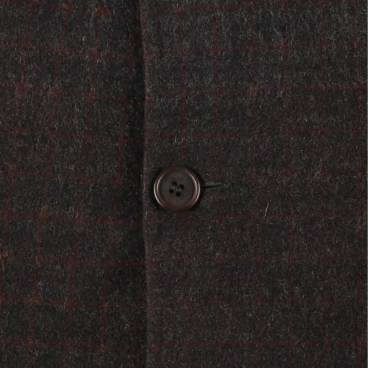 Burberry's Check Pattern Wool Jacket, Men's XL unclear Khaki type Vintage Second Hand