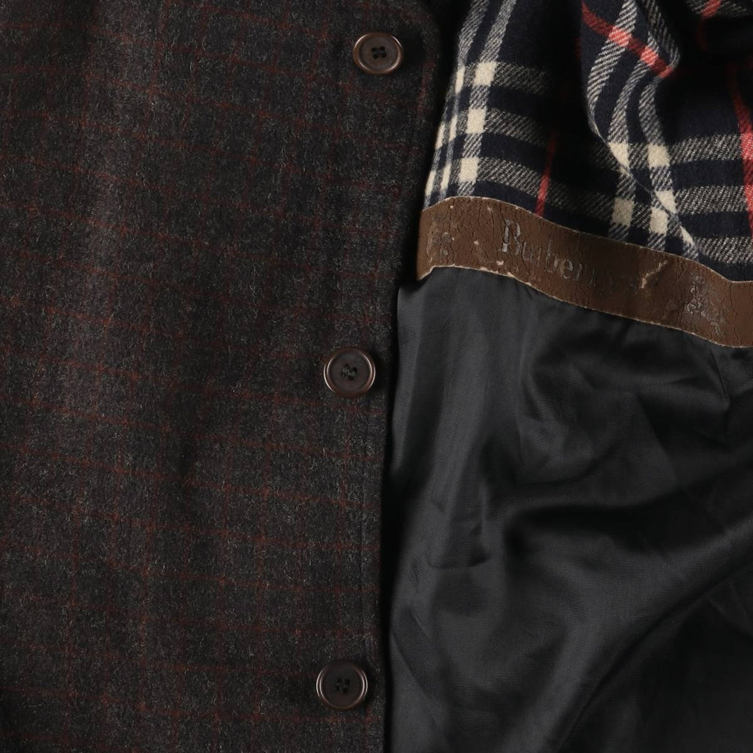 Burberry's Check Pattern Wool Jacket, Men's XL unclear Khaki type Vintage Second Hand