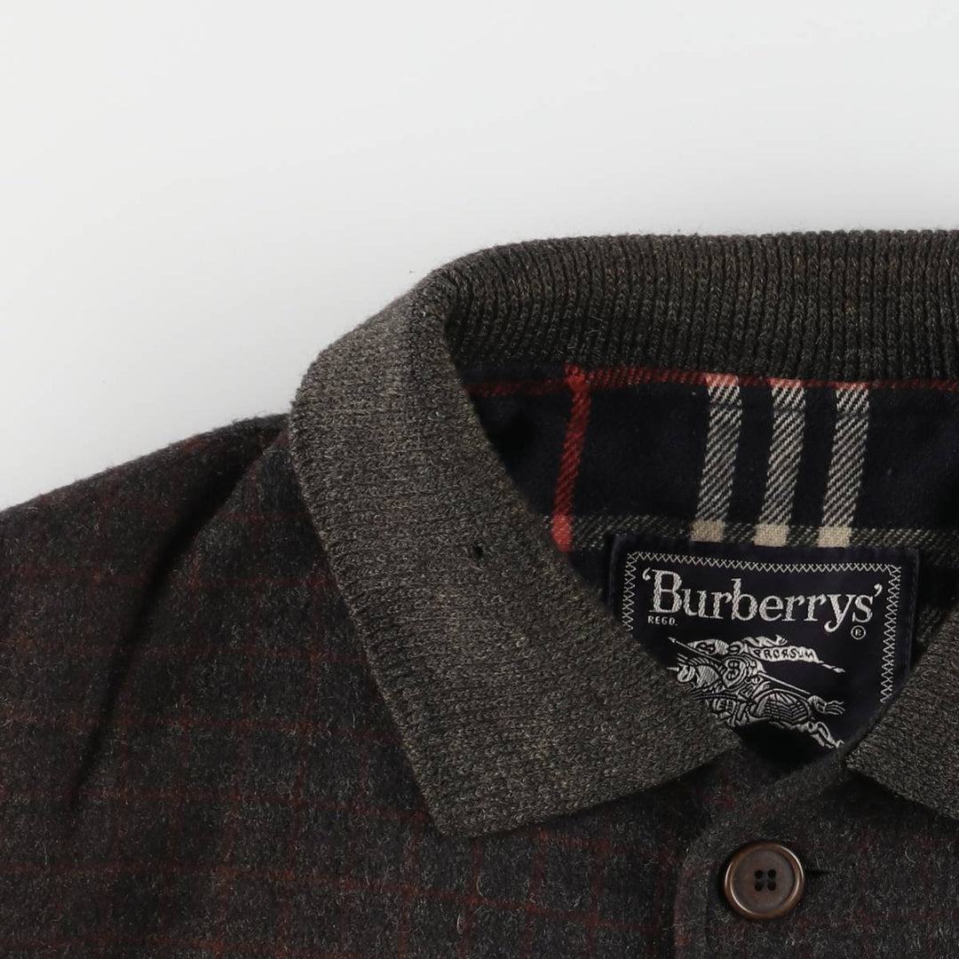 Burberry's Check Pattern Wool Jacket, Men's XL unclear Khaki type Vintage Second Hand