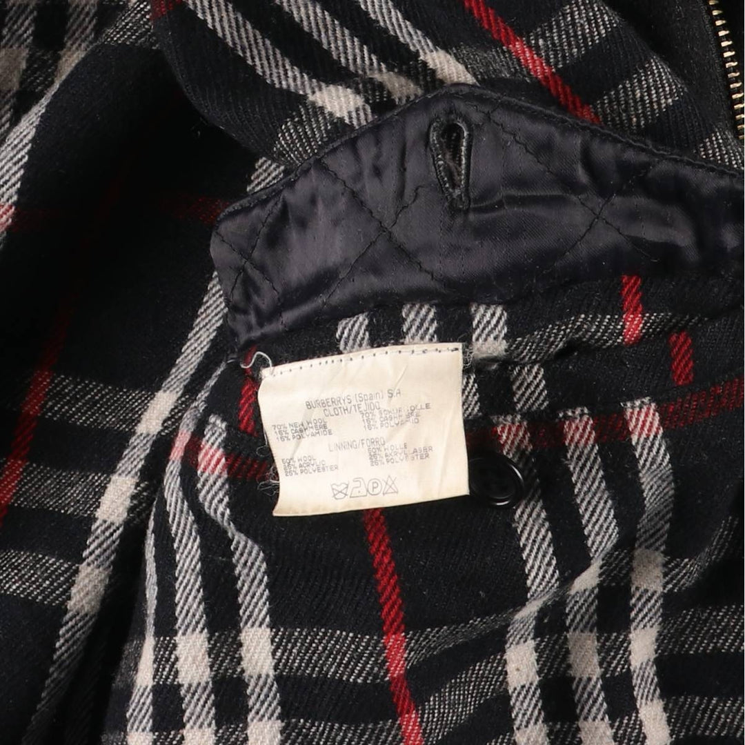 Burberry's cashmere-blend wool blouson, men's size M wool navy blue type Vintage Second Hand