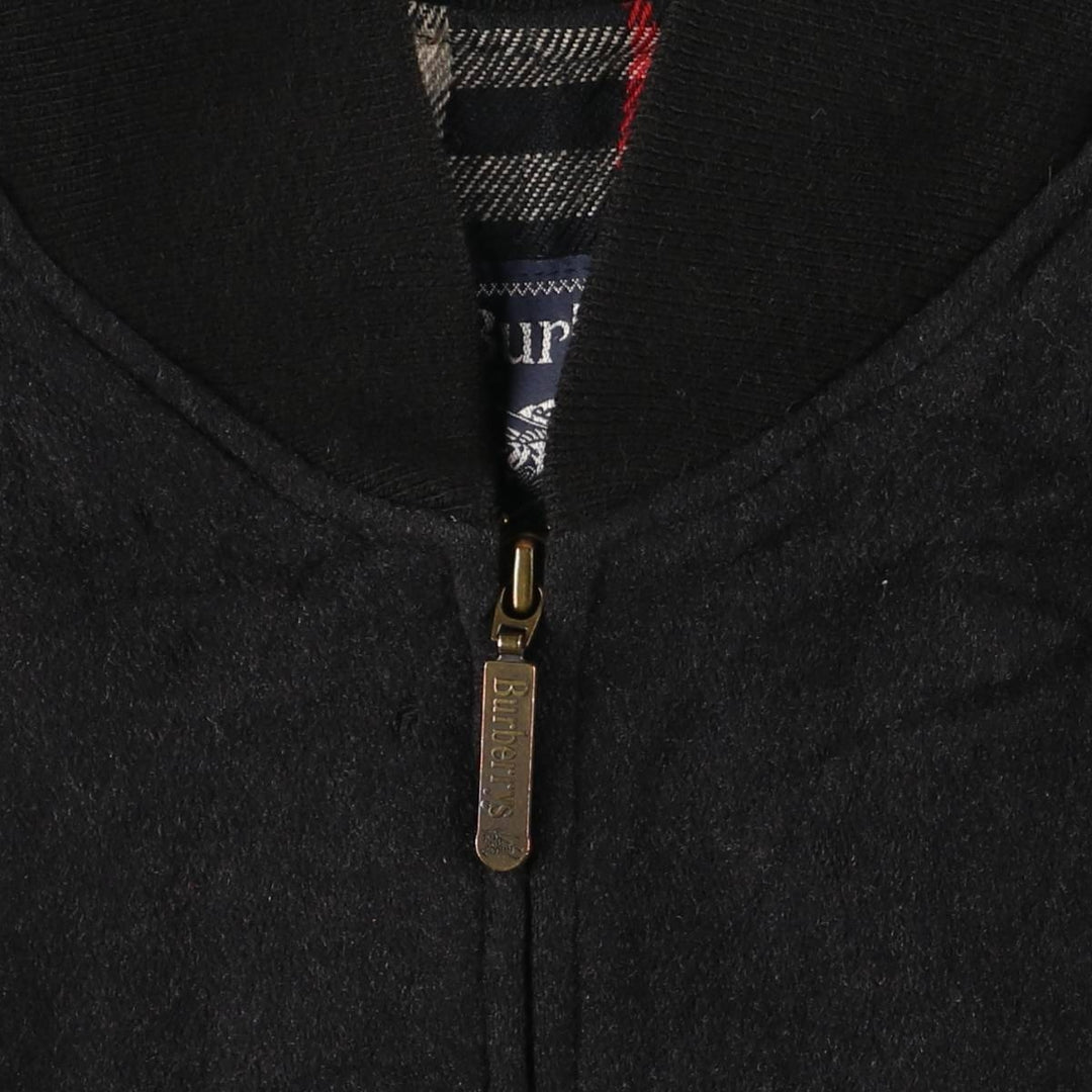 Burberry's cashmere-blend wool blouson, men's size M wool navy blue type Vintage Second Hand