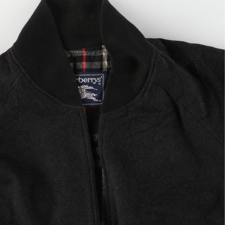 Burberry's cashmere-blend wool blouson, men's size M wool navy blue type Vintage Second Hand