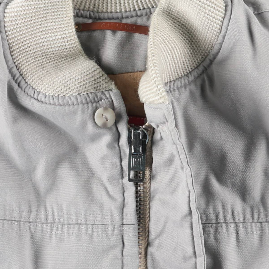 Vintage 1970'S Catalina Varsity Padded Derby Jacket with Cup Shoulder Strap, Men's Size XS unclear gray type Vintage Second Hand