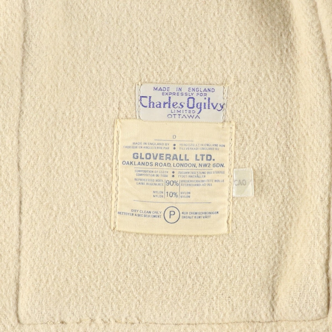 Vintage 1970'S Gloverall duffle coat, made in England, size L, men's wool Beige type Vintage Second Hand