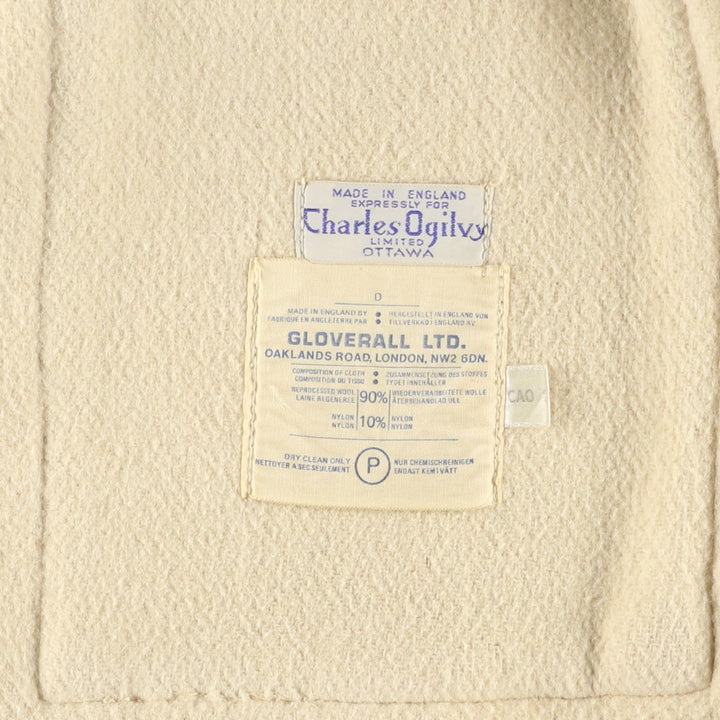 Vintage 1970'S Gloverall duffle coat, made in England, size L, men's wool Beige type Vintage Second Hand