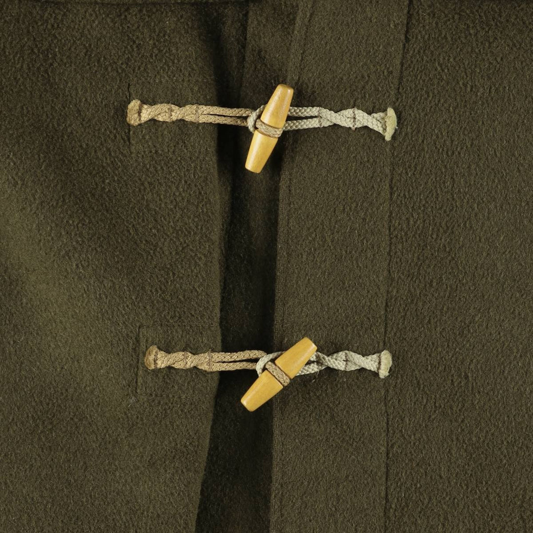 Gloverall duffle coat, made in England, men's size L wool Khaki type Vintage Second Hand