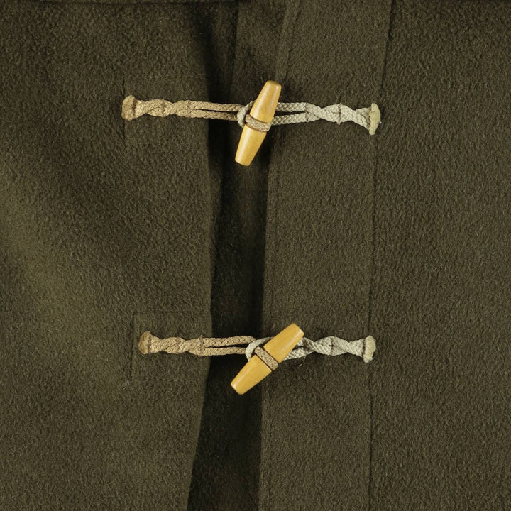 Gloverall duffle coat, made in England, men's size L wool Khaki type Vintage Second Hand