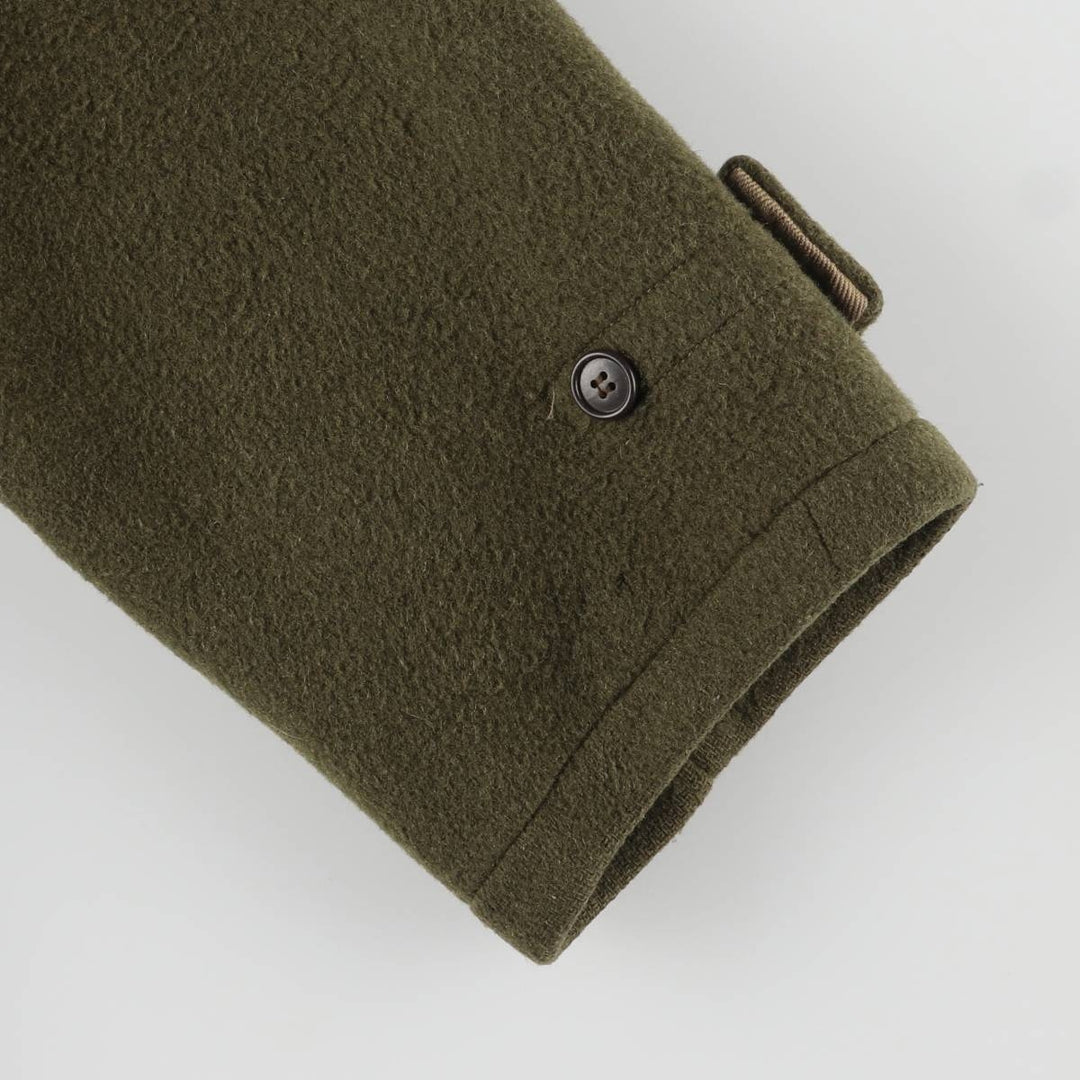 Gloverall duffle coat, made in England, men's size L wool Khaki type Vintage Second Hand