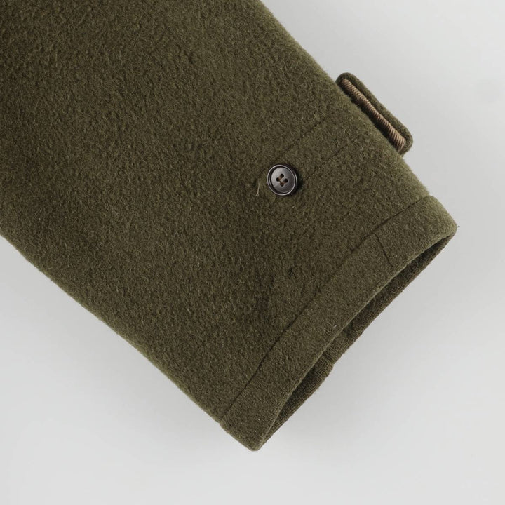 Gloverall duffle coat, made in England, men's size L wool Khaki type Vintage Second Hand