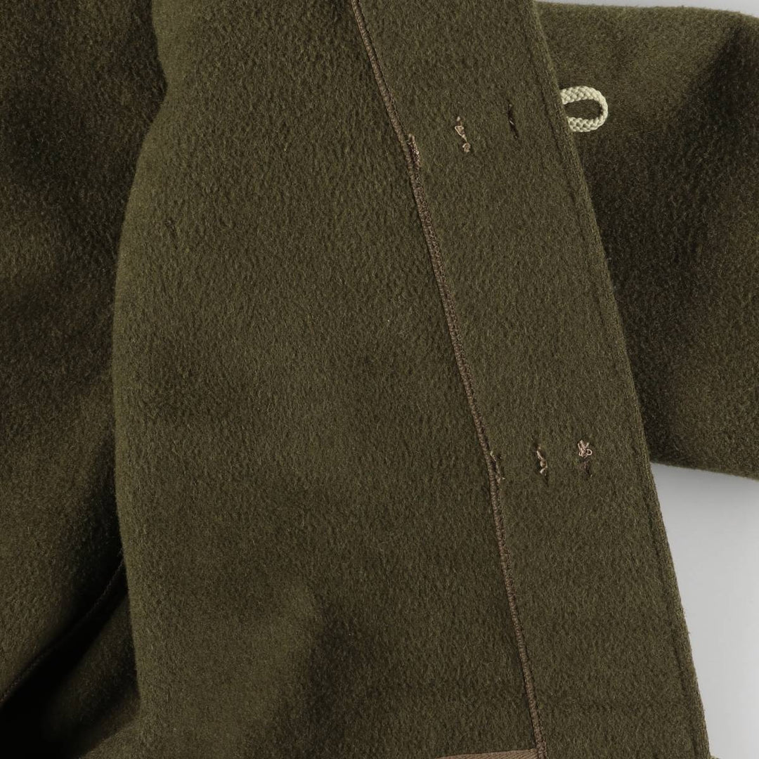 Gloverall duffle coat, made in England, men's size L wool Khaki type Vintage Second Hand