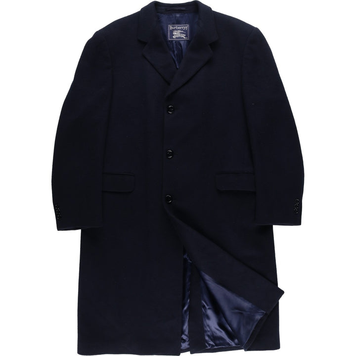 Burberry's BURBERRY LONDON Cashmere Blend Wool Chesterfield Coat, Men's XL wool navy blue type Vintage Second Hand