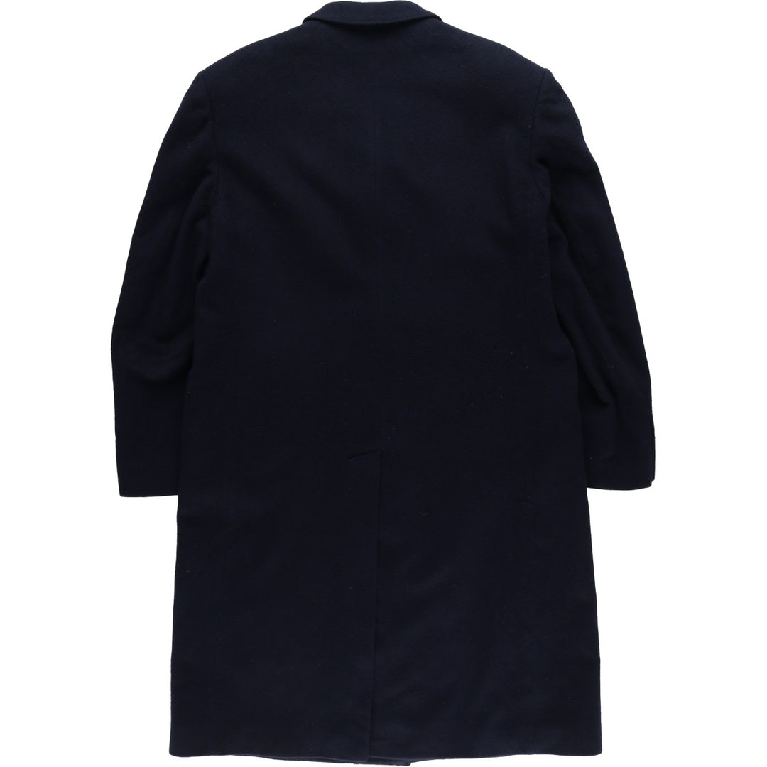 Burberry's BURBERRY LONDON Cashmere Blend Wool Chesterfield Coat, Men's XL wool navy blue type Vintage Second Hand