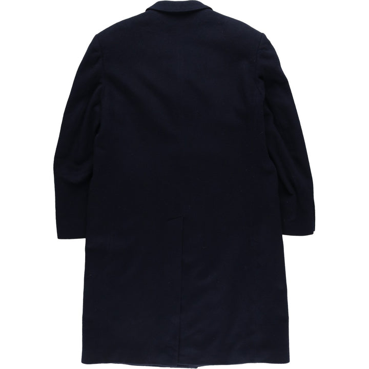 Burberry's BURBERRY LONDON Cashmere Blend Wool Chesterfield Coat, Men's XL wool navy blue type Vintage Second Hand