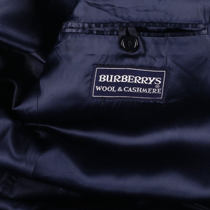 Burberry's BURBERRY LONDON Cashmere Blend Wool Chesterfield Coat, Men's XL wool navy blue type Vintage Second Hand