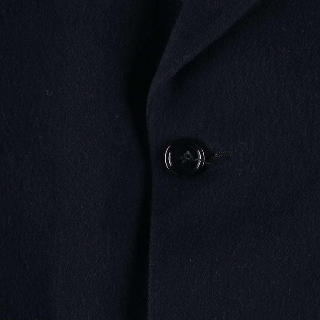 Burberry's BURBERRY LONDON Cashmere Blend Wool Chesterfield Coat, Men's XL wool navy blue type Vintage Second Hand