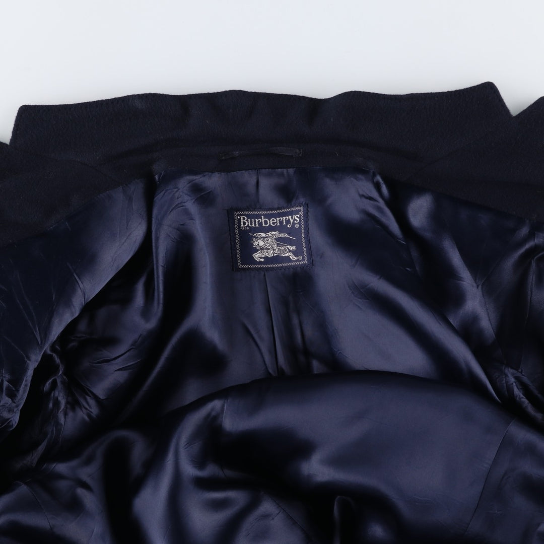Burberry's BURBERRY LONDON Cashmere Blend Wool Chesterfield Coat, Men's XL wool navy blue type Vintage Second Hand