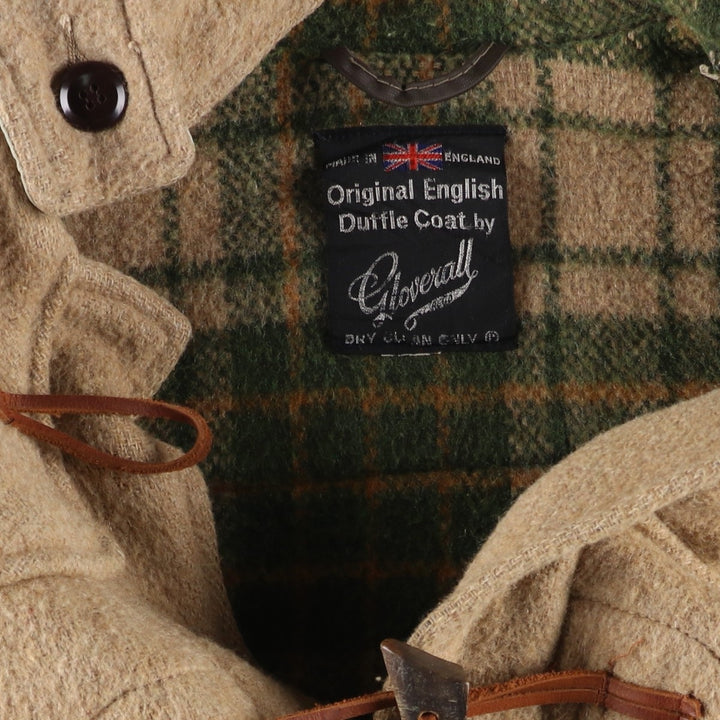 Vintage 1970'S Gloverall duffle coat, made in England, size small, men's wool Beige type Vintage Second Hand