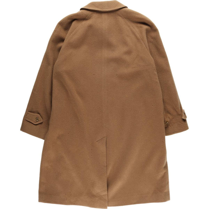 Burberry's wool long coat, made in England, size M wool beige type brown Vintage Second Hand