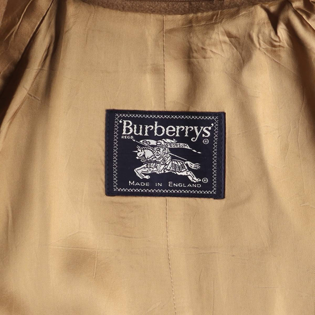 Burberry's wool long coat, made in England, size M wool beige type brown Vintage Second Hand