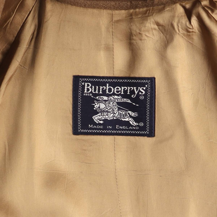 Burberry's wool long coat, made in England, size M wool beige type brown Vintage Second Hand