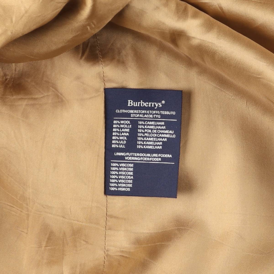 Burberry's wool long coat, made in England, size M wool beige type brown Vintage Second Hand
