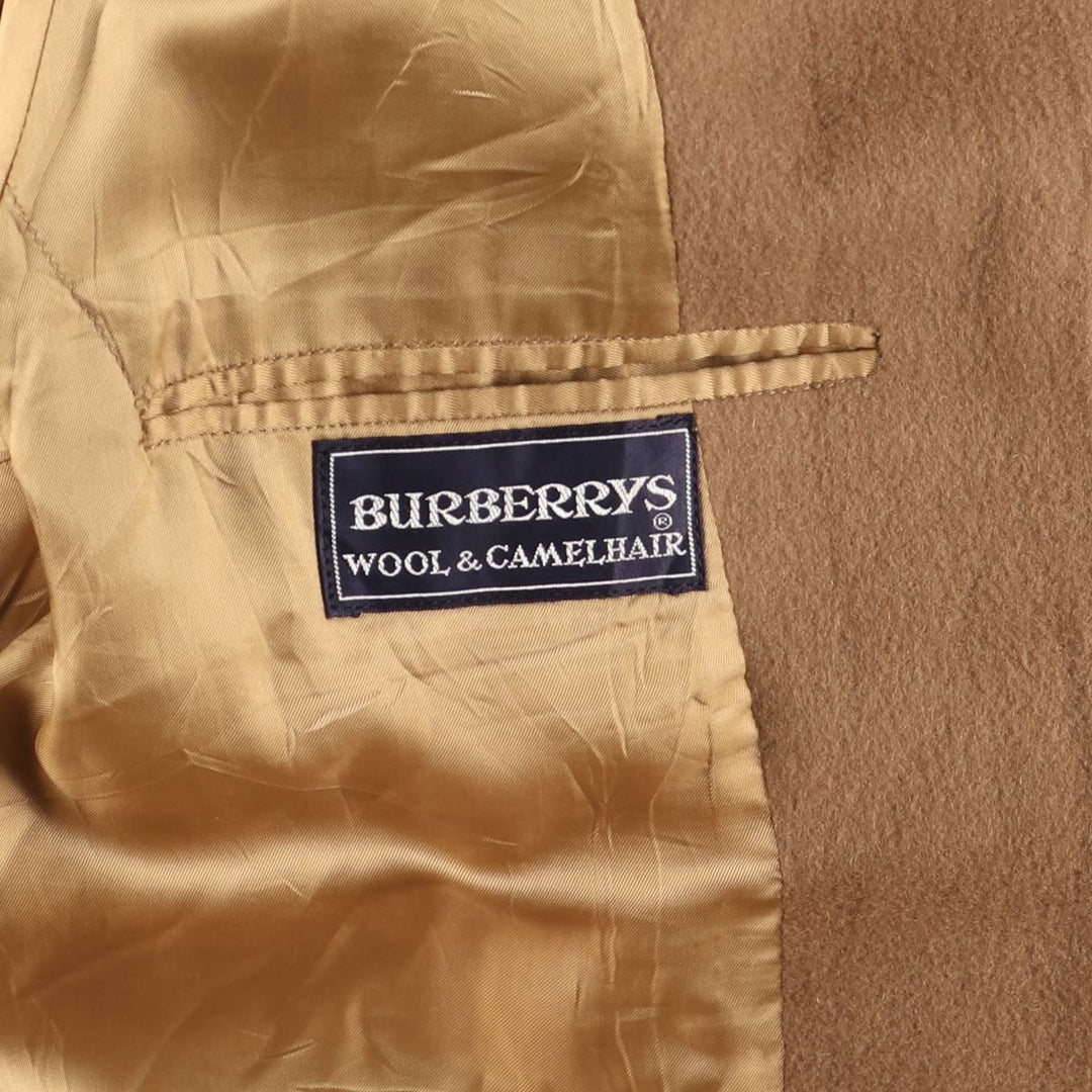 Burberry's wool long coat, made in England, size M wool beige type brown Vintage Second Hand