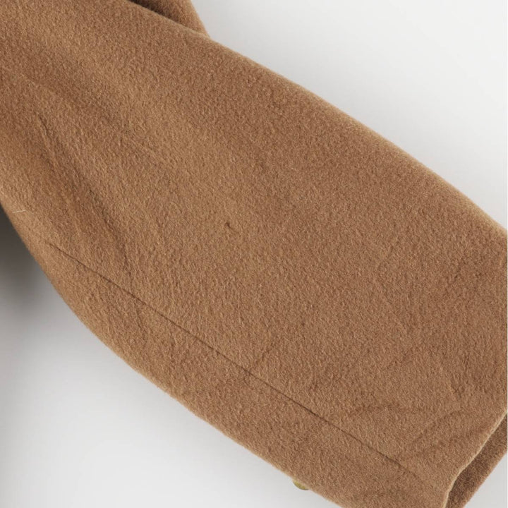 Burberry's wool long coat, made in England, size M wool beige type brown Vintage Second Hand