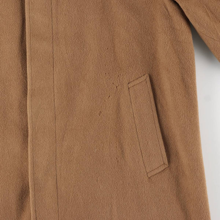 Burberry's wool long coat, made in England, size M wool beige type brown Vintage Second Hand