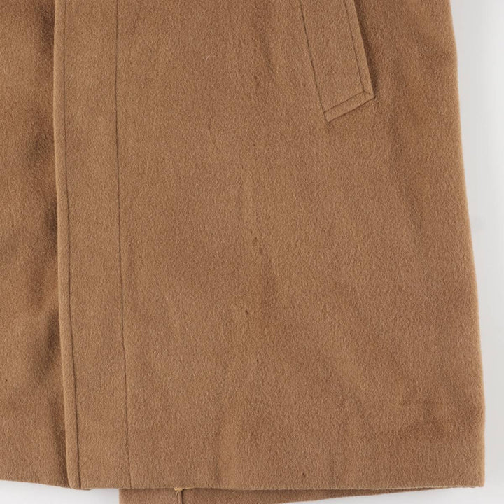 Burberry's wool long coat, made in England, size M wool beige type brown Vintage Second Hand