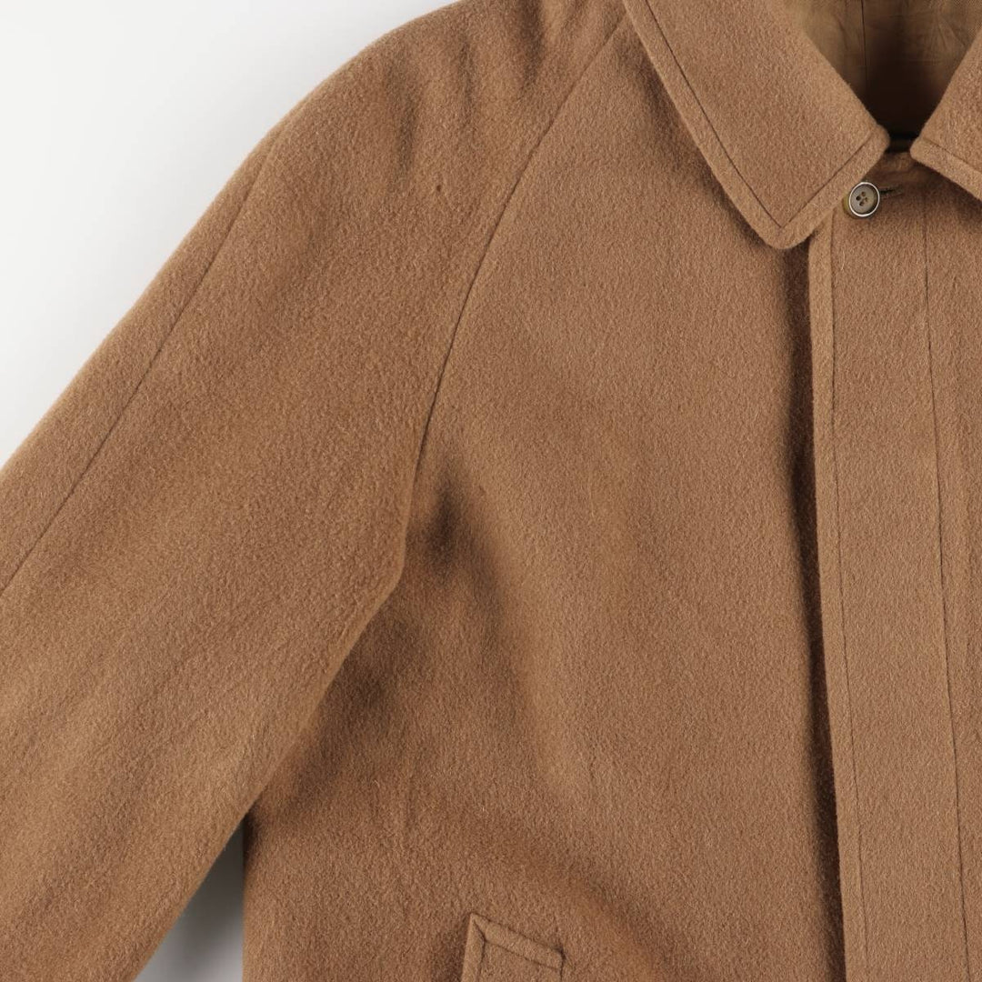 Burberry's wool long coat, made in England, size M wool beige type brown Vintage Second Hand