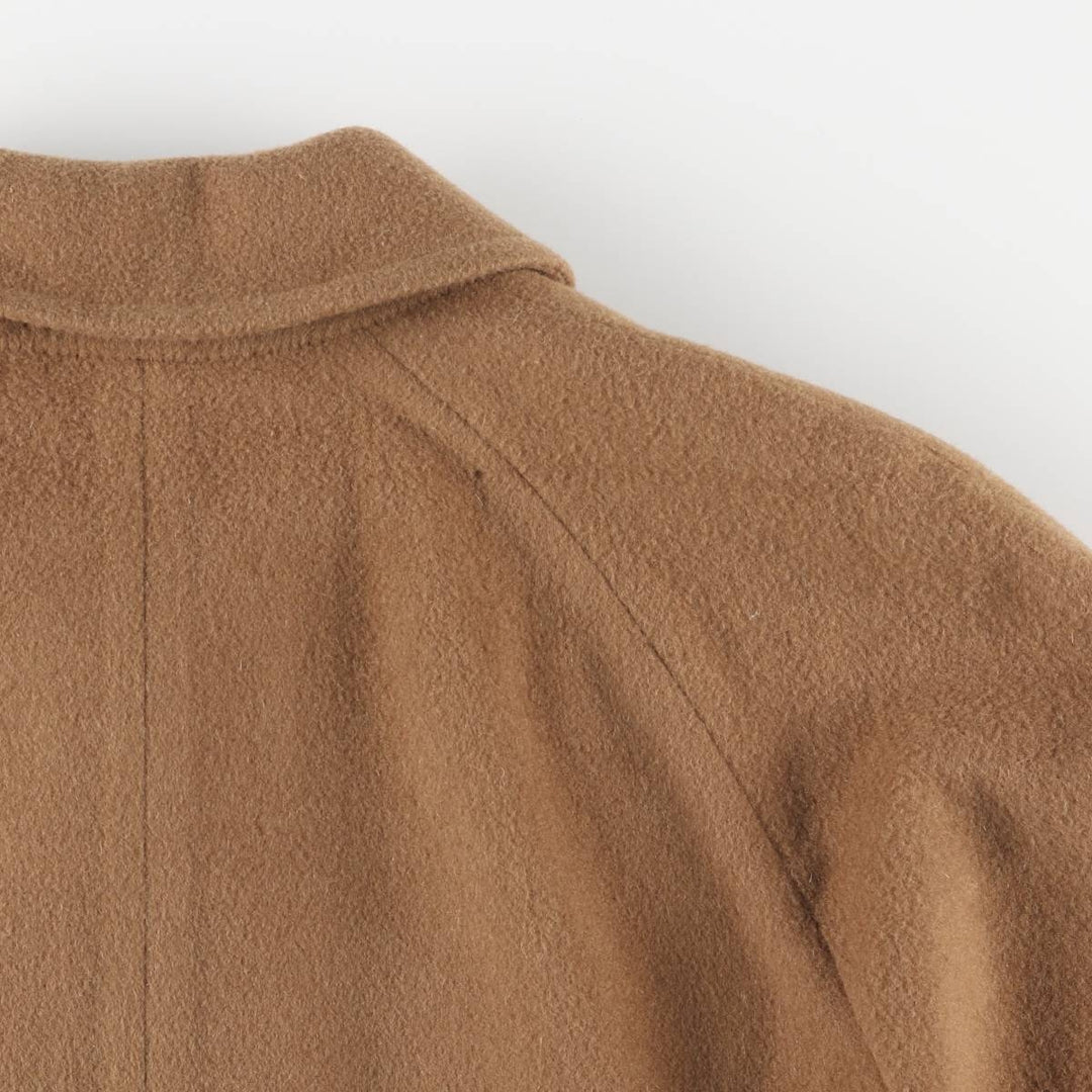 Burberry's wool long coat, made in England, size M wool beige type brown Vintage Second Hand