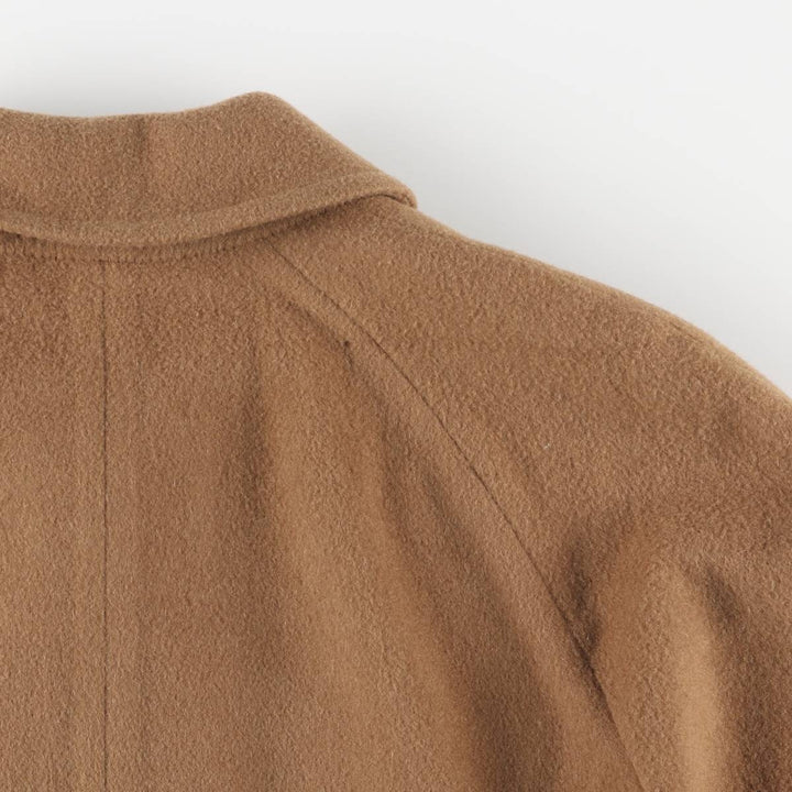 Burberry's wool long coat, made in England, size M wool beige type brown Vintage Second Hand