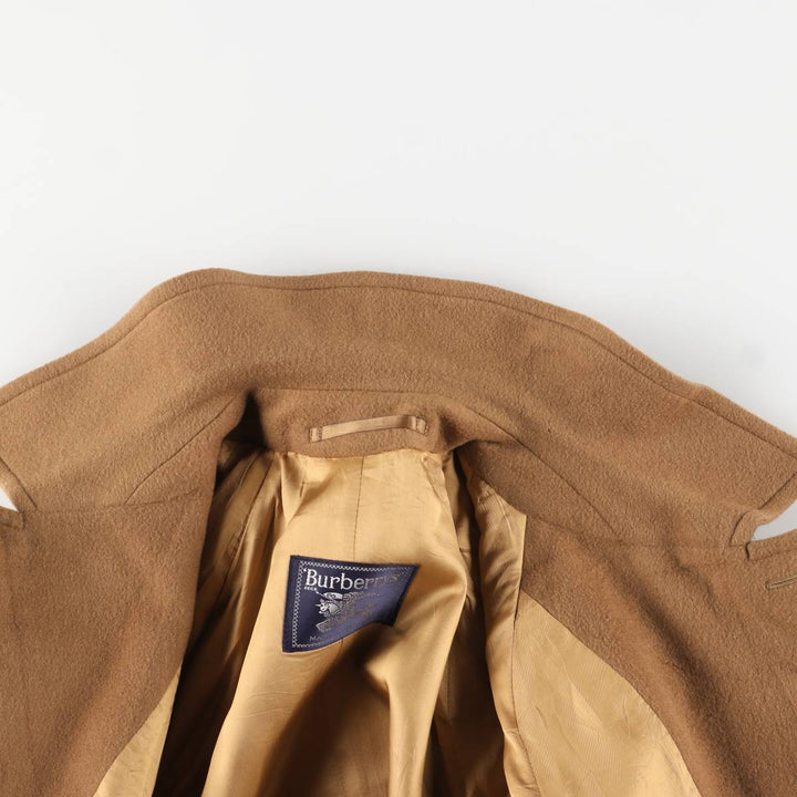 Burberry's wool long coat, made in England, size M wool beige type brown Vintage Second Hand