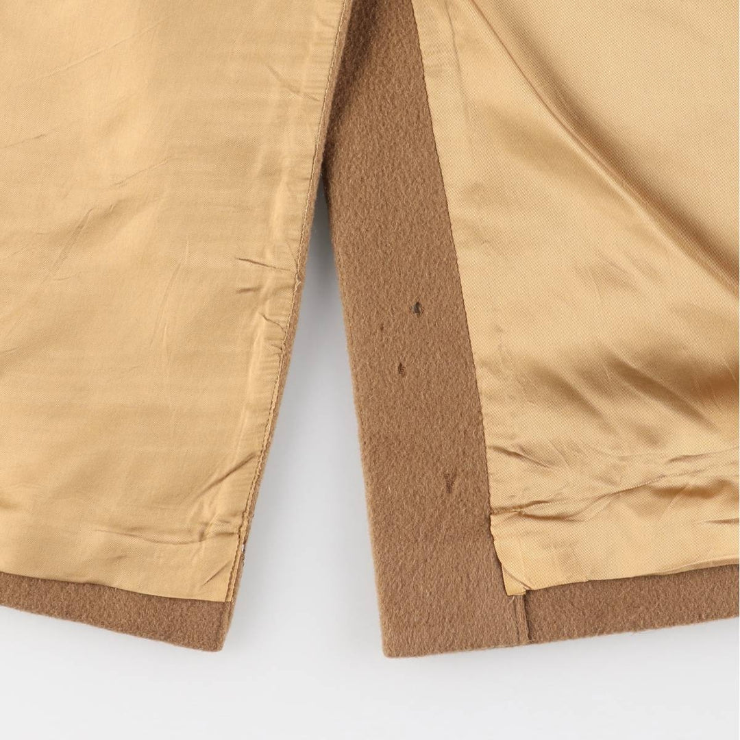 Burberry's wool long coat, made in England, size M wool beige type brown Vintage Second Hand