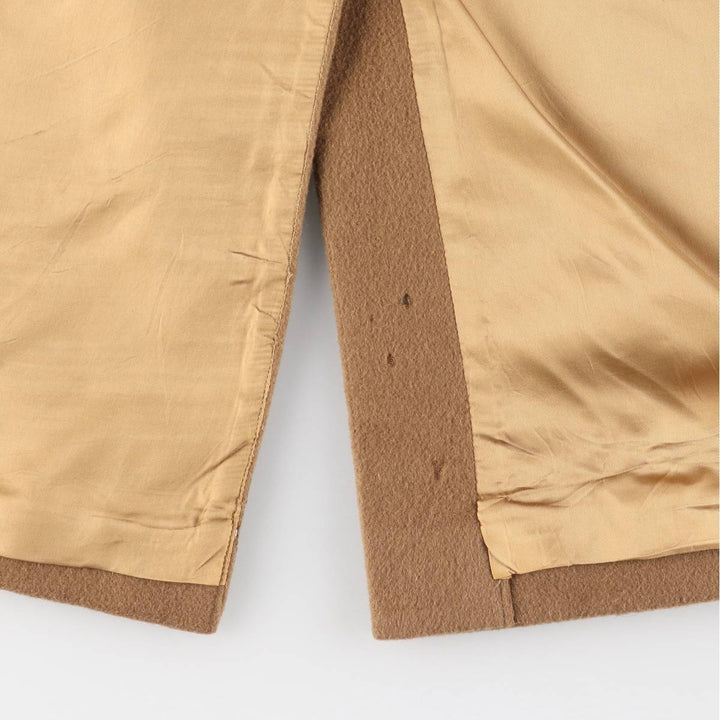 Burberry's wool long coat, made in England, size M wool beige type brown Vintage Second Hand