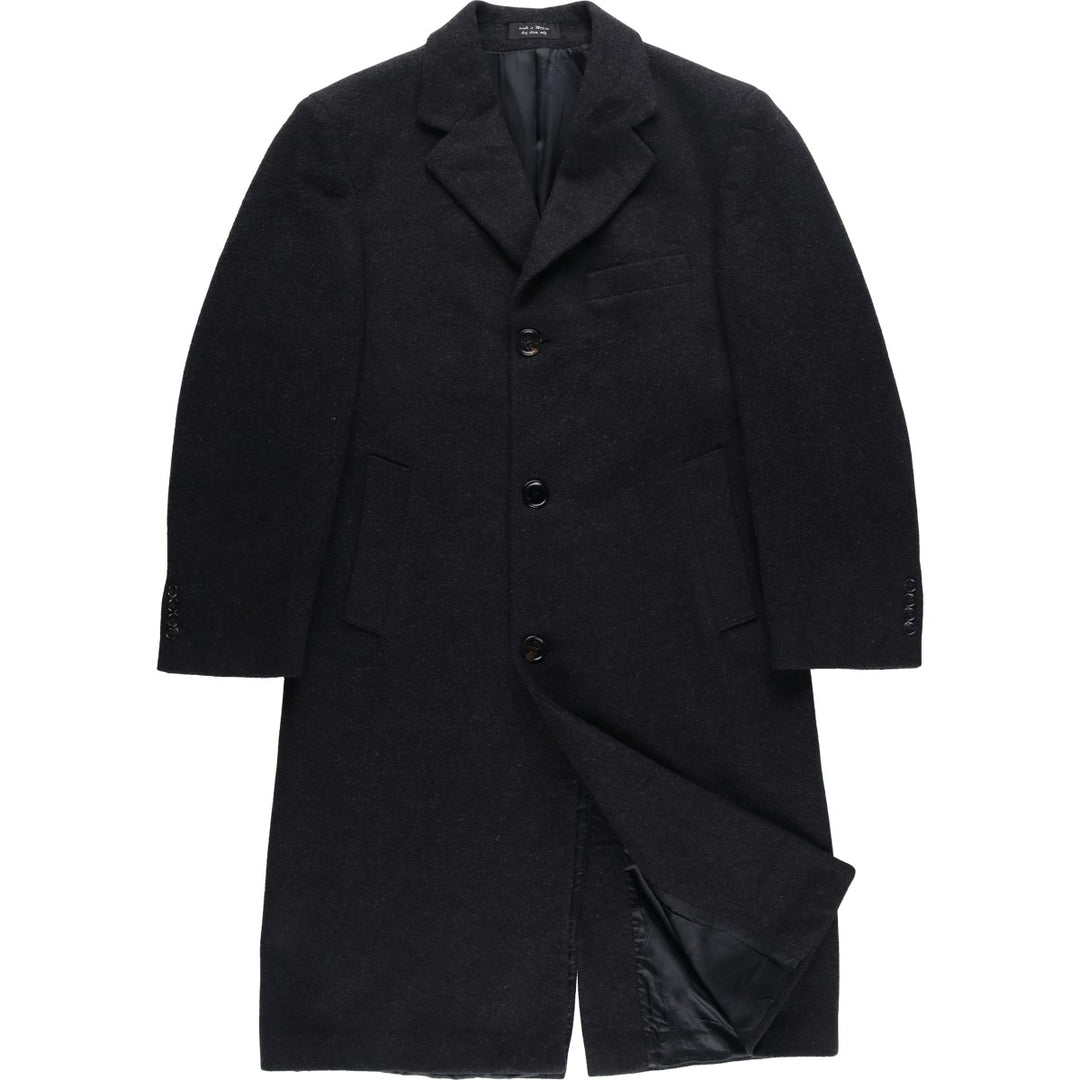 Ralph Lauren CHAPS wool Chesterfield coat, men's size M wool Charcoal Vintage Second Hand