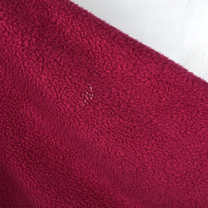 1980'S Patagonia SYNCHILLA Snap-T Shirt (25520F9) - Half-Snap Fleece Pullover, Made in USA, Men's Size L polyester pink type Vintage Second Hand